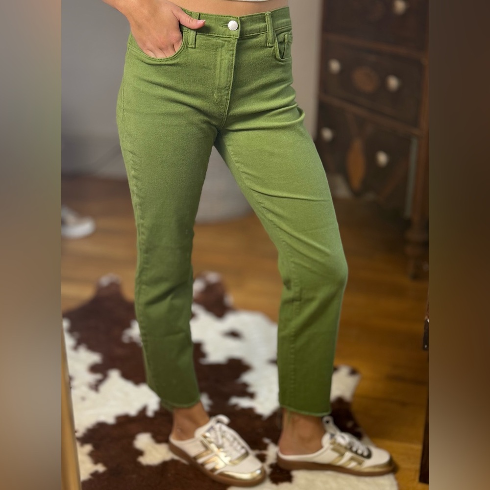 L'AGENCE Green Ankle Jeans